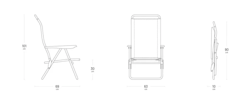 Nízké kempingové křeslo ALU LOW BatylineISO modrá Ciel