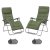 Zvýhodněná sada: 2x Relaxační křeslo FUTURA BeComfort zelená Olive (vel. standard a XL) + 2× držák nápojů ZDARMA