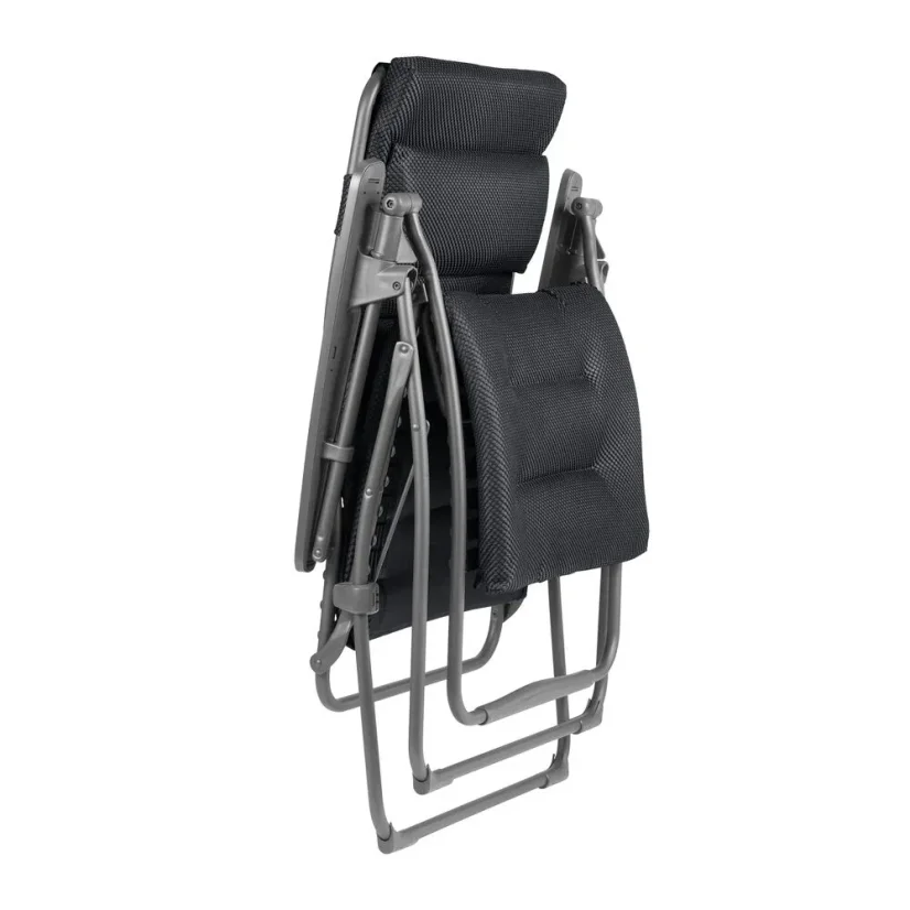 Zvýhodněná sada: 2× Relaxační křeslo Lafuma FUTURA XL BeComfort šedá Dark grey + 2× držák nápojů ZDARMA