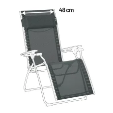 Náhradní potah relaxační křeslo Lafuma EVOLUTION Batyline®DUO šedá Obsidian