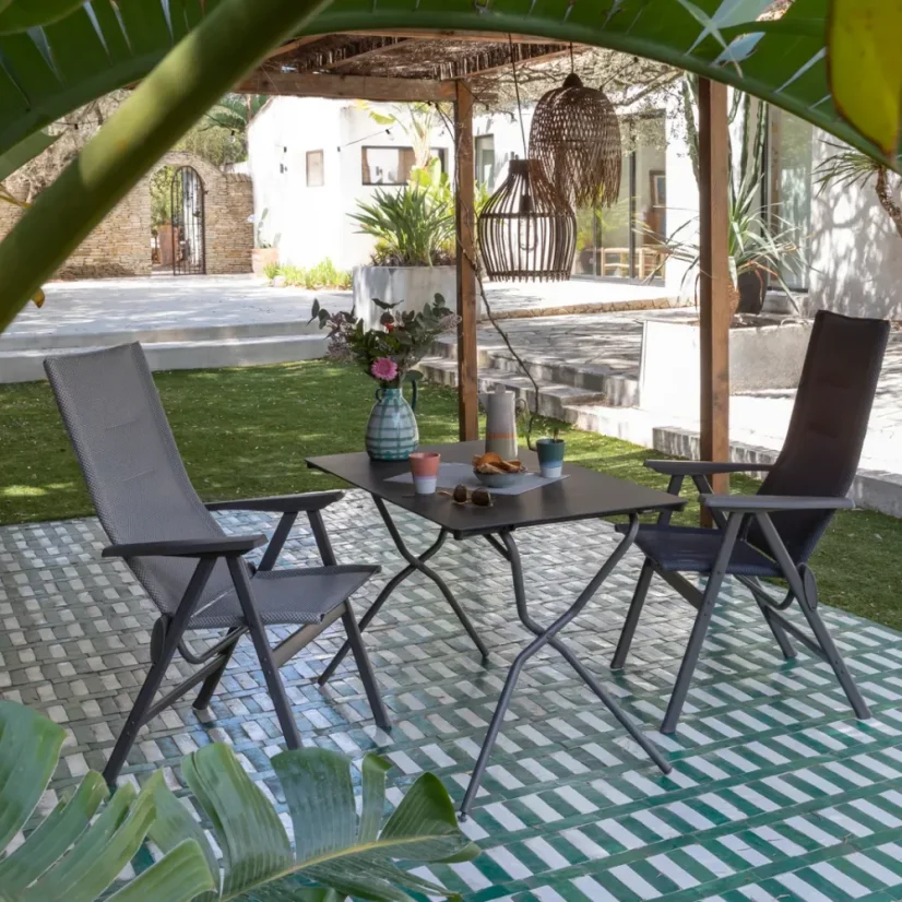 Venkovní jídelní křeslo ZEN IT BeComfort šedá Dark Grey