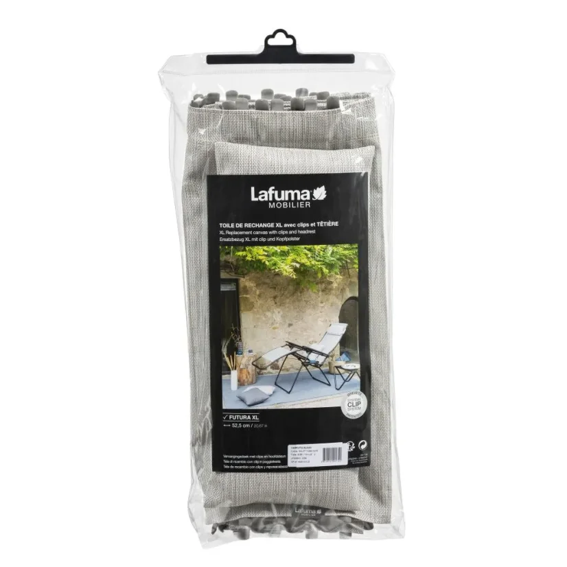 Náhradní potah relaxační křeslo Lafuma RSX/FUTURA XL Batyline®DUO šedá Galet.