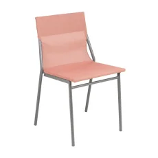 Profi venkovní židle bez područek Lafuma HORIZON šedý rám BatylineDUO oranžová TerreCuite.