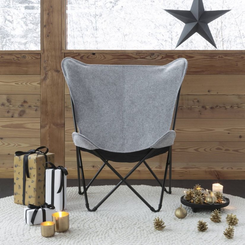 Motýlí křeslo POP UP Lafuma SPHINX Soft šedá Plum