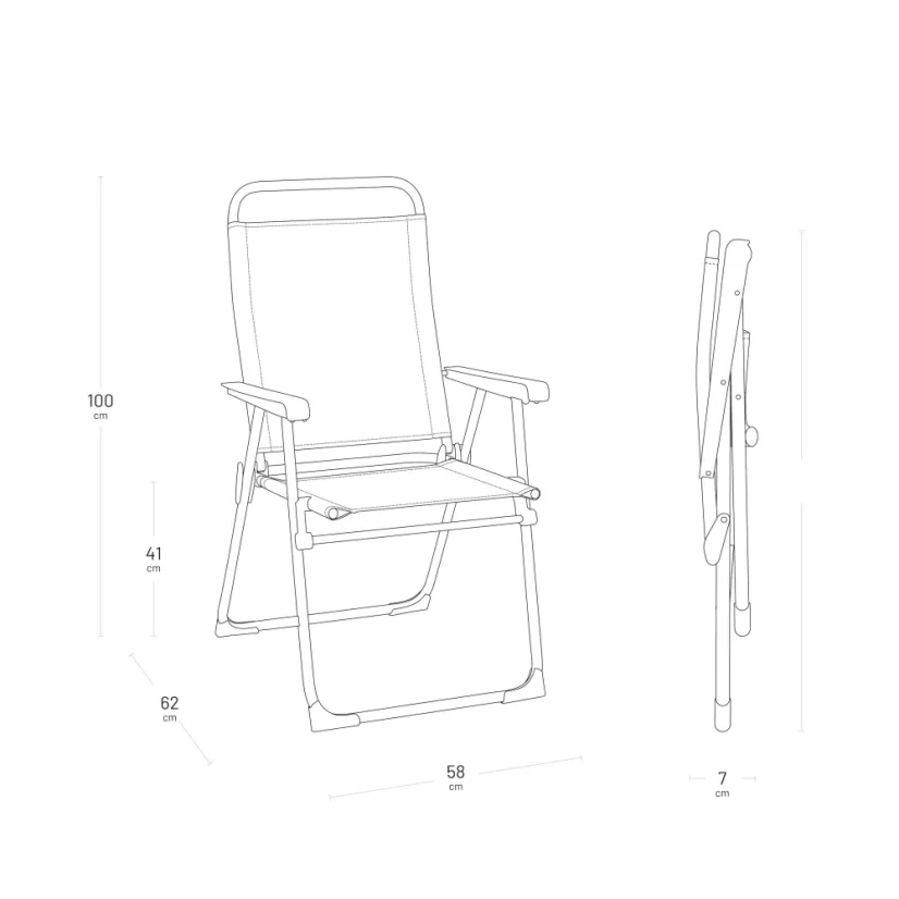 Kempingové křeslo ALU VICTORIA BatylineISO modrá Ciel