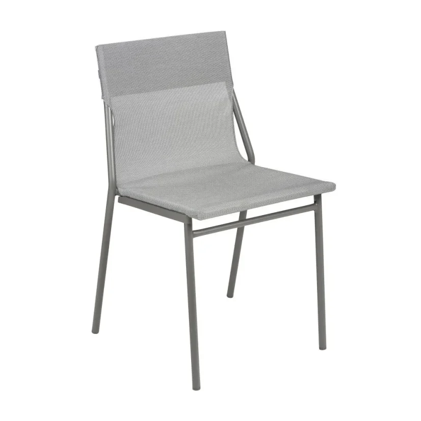 Profi venkovní židle bez područek Lafuma HORIZON šedý rám BatylineDUO šedá Pearl.