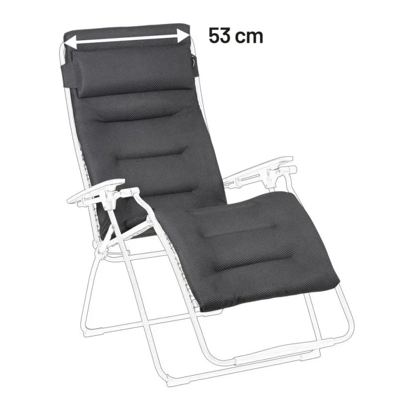 Náhradní potah relaxační křeslo Lafuma RSX/FUTURA XL BeComfort® šedá Dark Grey.