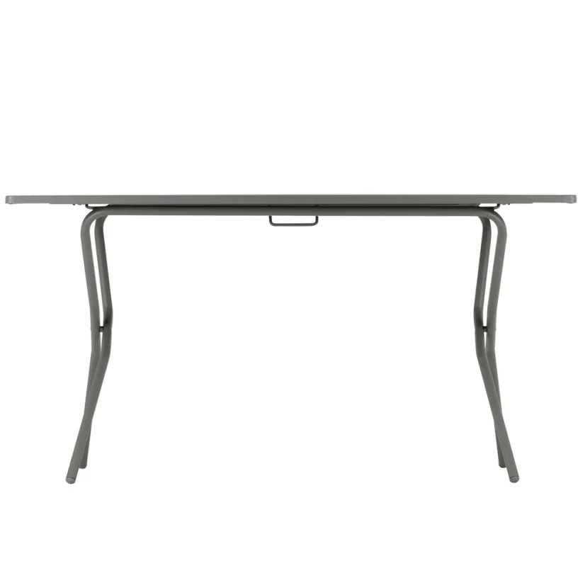 Sada BALCONY II – skládací stůl 140×80 cm + 6 ultra kompaktních židlí | ColorBlock šedá Terre
