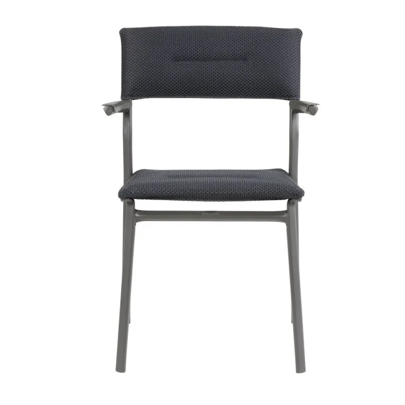 Venkovní jídelní židle s područkami ORON BeComfort šedá Dark Grey