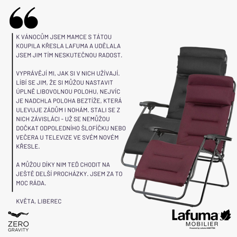 Relaxační křeslo Lafuma RSX Clip XL AirComfort červená Bordeaux