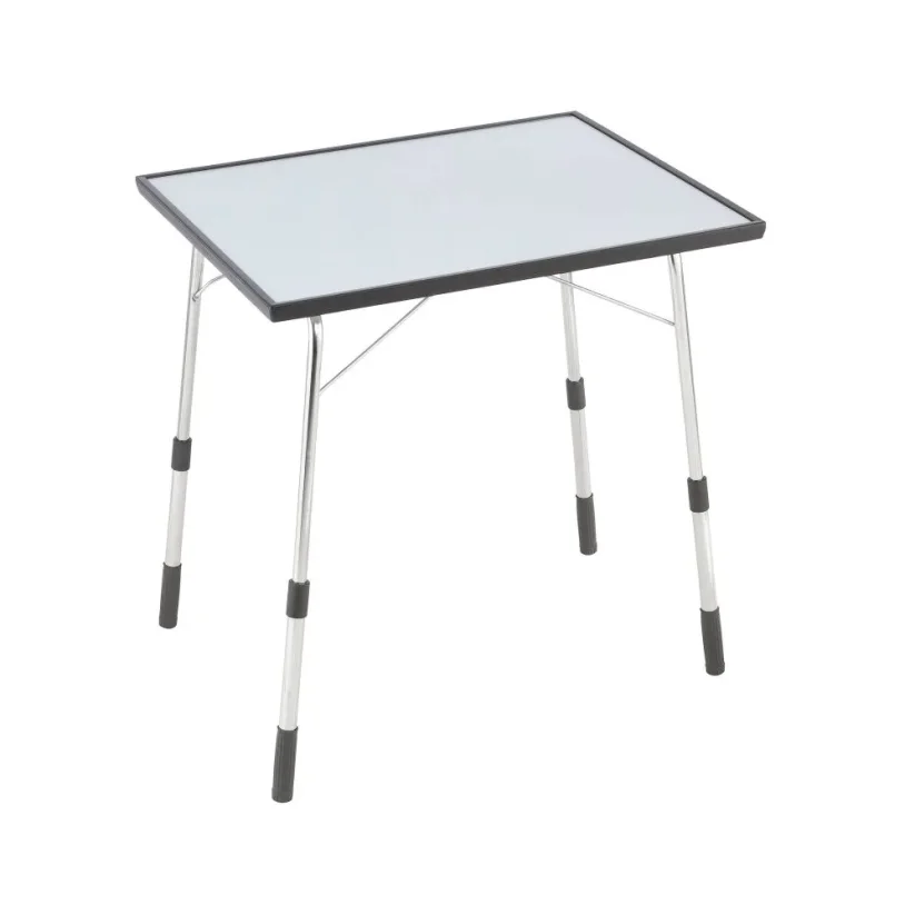 Kempingový stůl hliník Lafuma - Barva potahu: Šedá Carbon, Barva rámu: Leštěný hliník, Typ stolu: Louisiane
