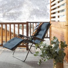 Súprava relaxačné kreslo Lafuma EVOLUTION Batyline®DUO sivá Obsidian a poťah BeComfort® sivá Dark Grey