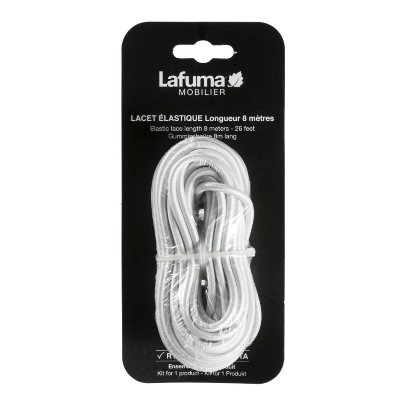 Náhradní elastická lanka 8m pro relaxační křesla a lehátko Lafuma bílá