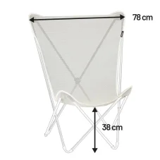 Náhradní potah designové motýlí skládací křeslo Lafuma MAXI POP UP béžová Seigle II.