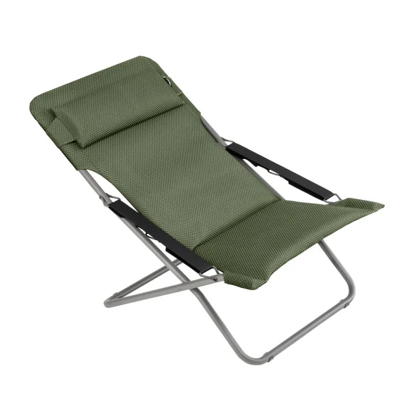 Zvýhodněná sada: Polohovací lehátko TRANSABED BeComfort zelená Olive + podnožka NEXT BeComfort zelená Olive