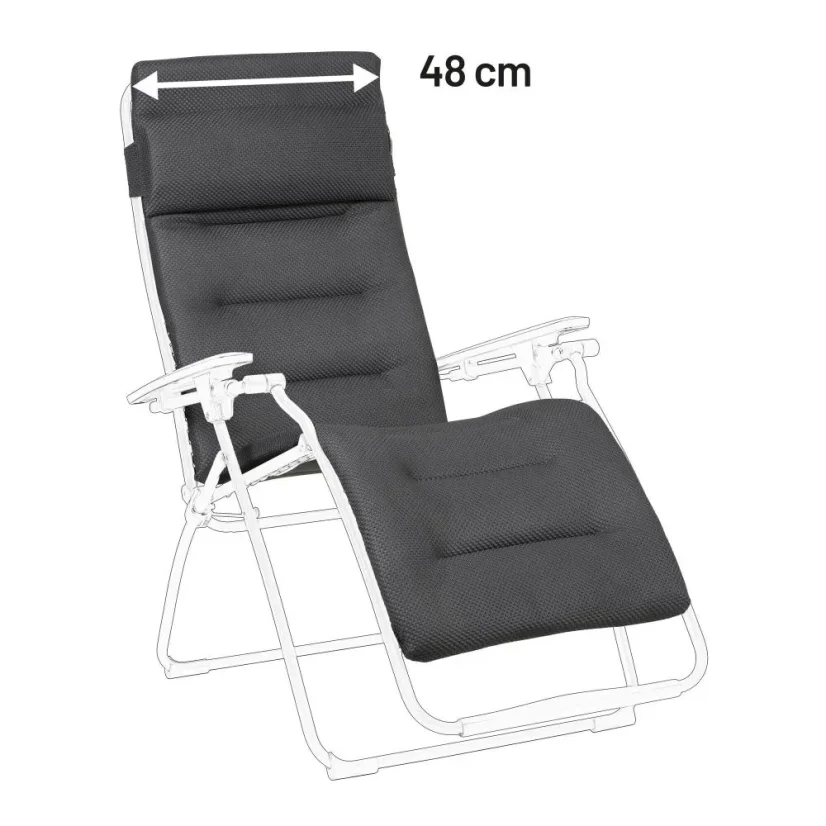 Náhradní potah relaxační křeslo Lafuma RSX/FUTURA BeComfort® šedá Dark Grey.