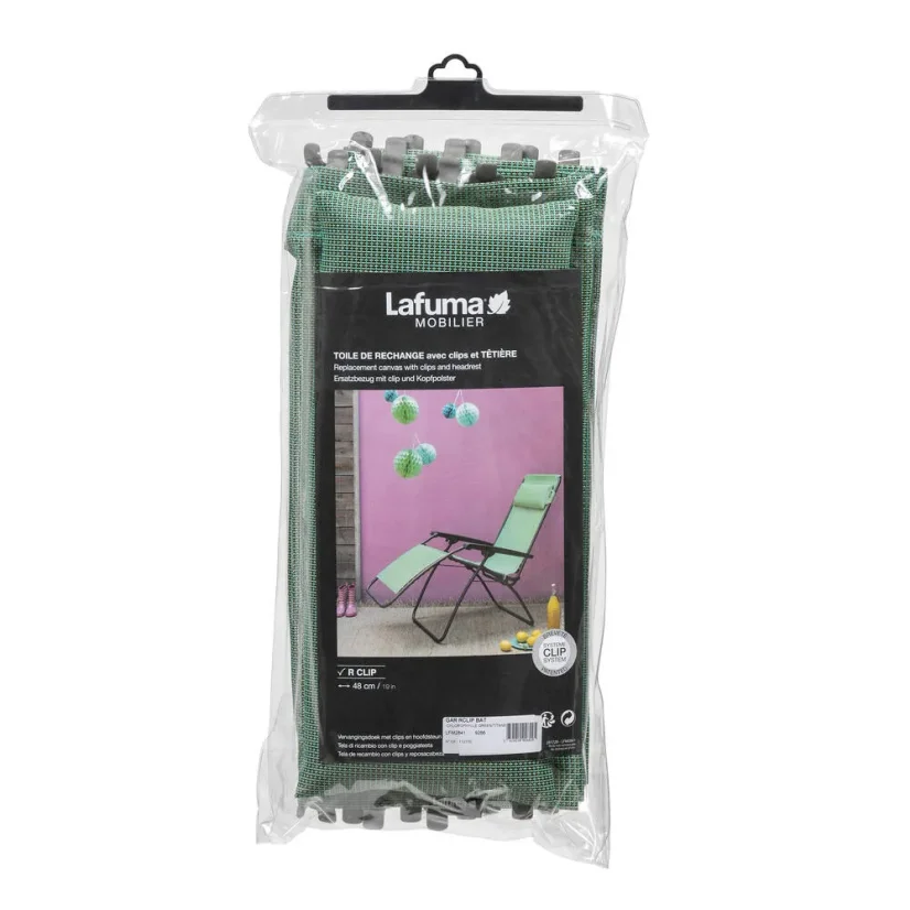 Náhradní potah relaxační křeslo Lafuma MOBILIER R Clip Batyline®ISO zelená Chlorophylle.