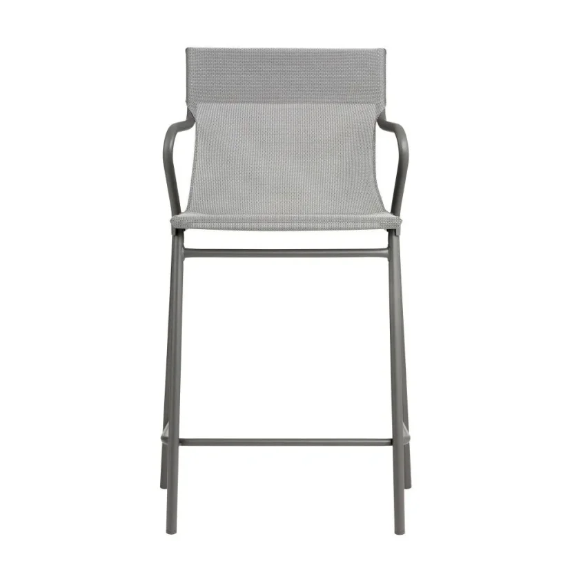 Profi venkovní střední židle s područkami HORIZON šedý rám BatylineDUO šedá Pearl.