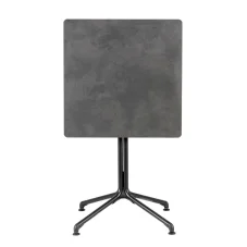 Profi vonkajší stôl HORIZON 2 os. výška štandard - podnož čierna Noir, doska HPL 59x59 cm šedá Mineral