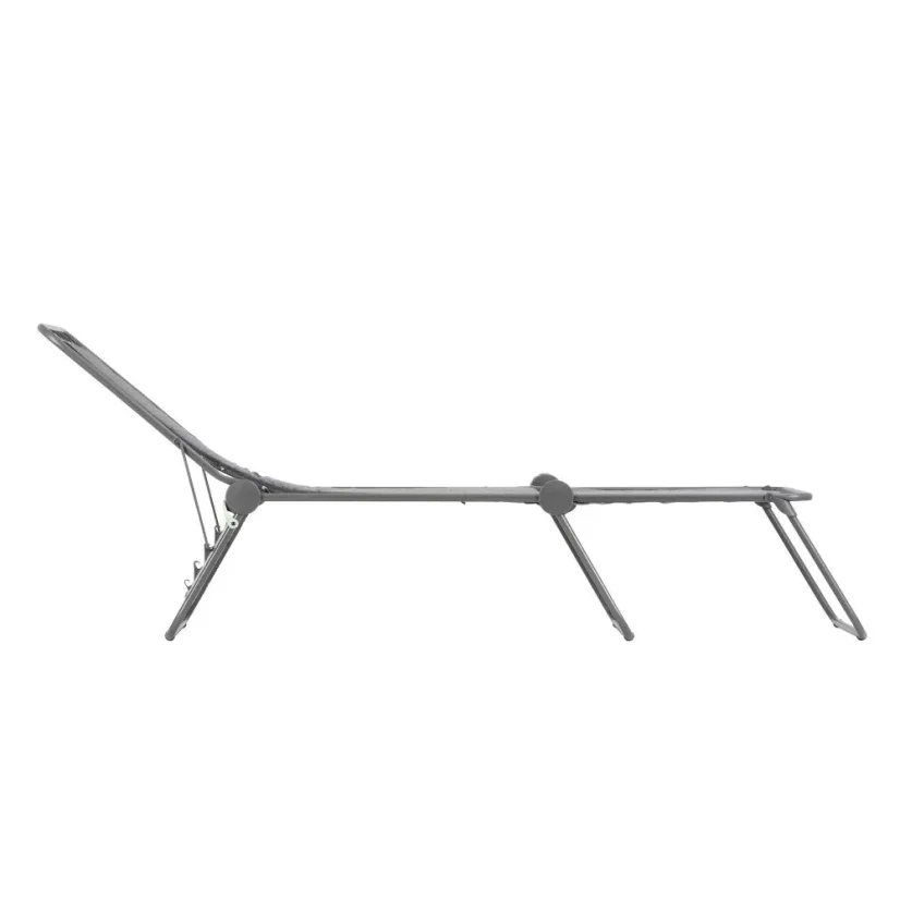 Polstrované skládací lehátko SIESTA L LightComfort šedá Ombre