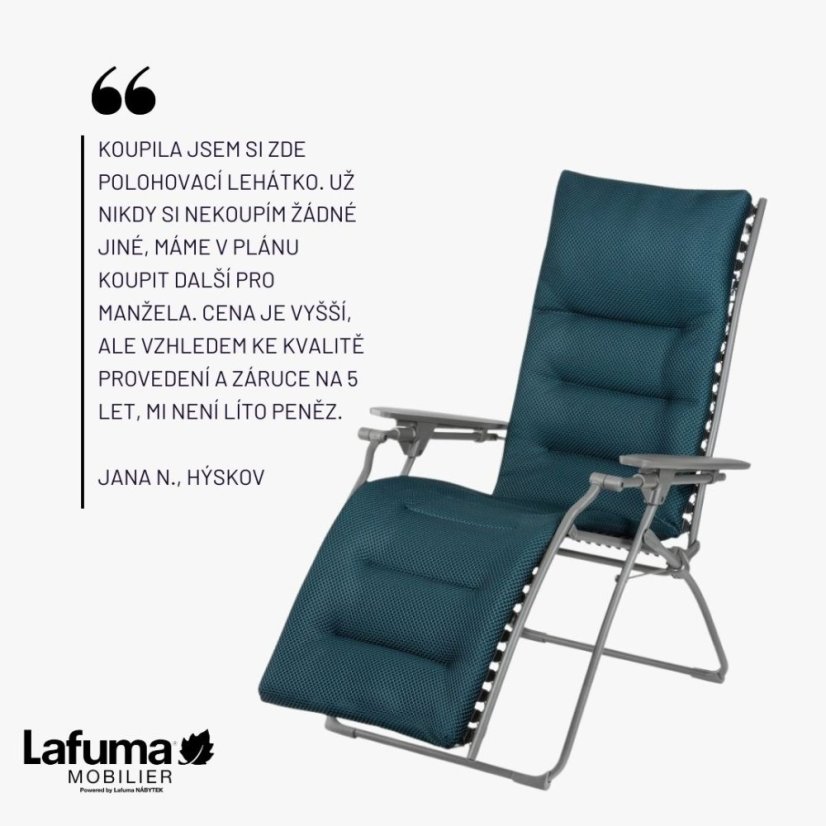 Relaxační křeslo Lafuma EVOLUTION BeComfort šedá Dark Grey