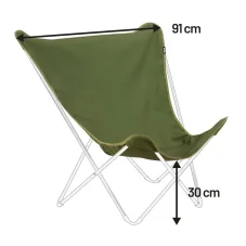 Náhradní potah designové motýlí skládací křeslo Lafuma POP UP XL zelená Thym. Náhradní potah designové motýlí skládací křeslo Lafuma POP UP XL zelená Thym.