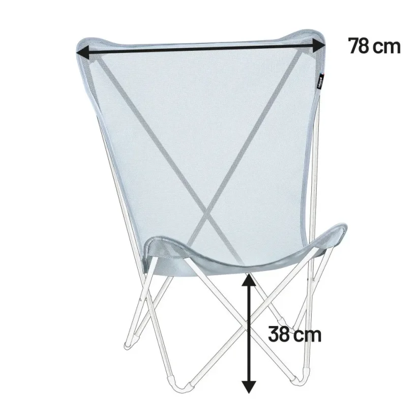Náhradní potah designové motýlí skládací křeslo Lafuma MAXI POP UP modrá Ciel.