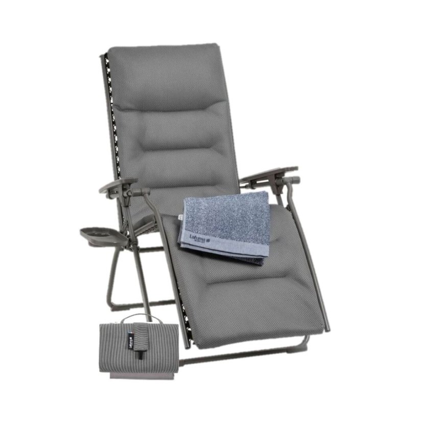 Výhodná sada křeslo EVOLUTION  s příslušenstvím v ceně Lafuma BeComfort® šedá Silver