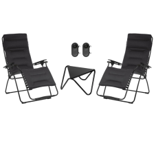 Sada 2 Relaxační křeslo FUTURA AirComfort černá Acier 2x XL
