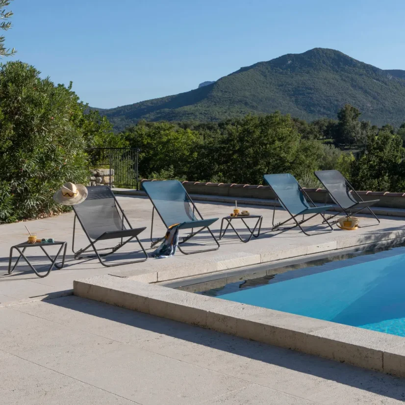 Profi polohovací lehátko Lafuma HELIO XL Velio® modrá Crepuscule