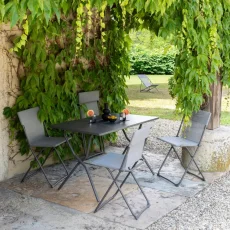 Skládací venkovní stůl Lafuma BALCONY II šedá Titane – 120×70 cm