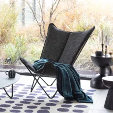 Motýlí křeslo POP UP XL Lafuma SPHINX Tundra černá Ebene