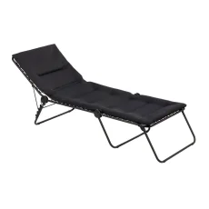 Polstrované skládací lehátko SIESTA L AirComfort® černá Acier