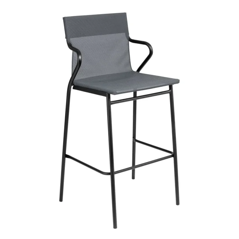 Profi venkovní židle Lafuma HORIZON - Barva potahu: Hnědá Noisette N, Potah: BatylineDUO, Barva rámu: Černá Noir, Typ židle: S područkami, Výška židle: Vysoká