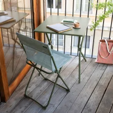 Skládací balkonová židle Lafuma BALCONY II zelená Moss – sada 2 ks