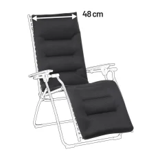 Náhradní potah relaxační křeslo Lafuma EVOLUTION AirComfort® černá Acier