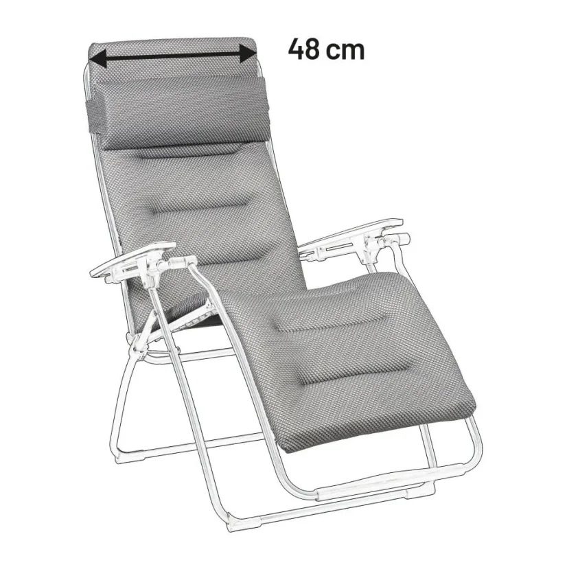 Náhradní potah relaxační křeslo Lafuma RSX/FUTURA BeComfort® šedá Silver.