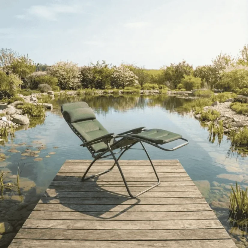 Relaxačné kreslo Lafuma FUTURA BeComfort zelená Olive – ZERO GRAVITY, nosnosť 140 kg