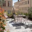 Sada BALCONY II – skládací stůl 120×70 cm + 4 ultra kompaktní židle | ColorBlock oranžová Canyon