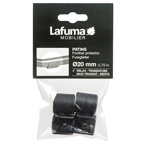 Náhradní chrániče podlahy relaxační křeslo Lafuma 20 mm šedá Anthracite.