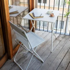 Skládací venkovní stůl Lafuma BALCONY II béžová Seigle – 64×70 cm