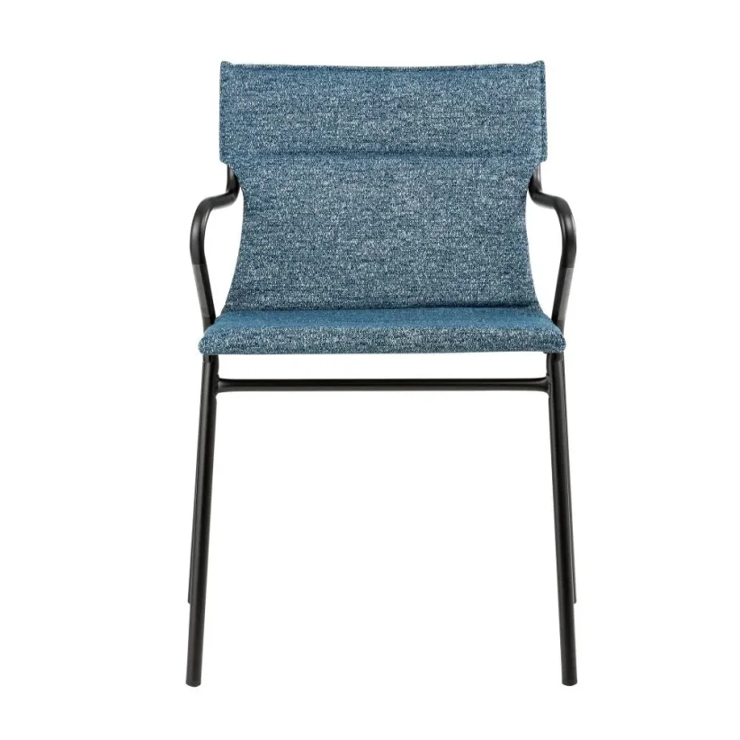 Venkovní jídelní židle Lafuma ANCÔNE - Barva potahu: Modrá Celadon, Potah: Hedona, Barva rámu: Bílá Kaolin