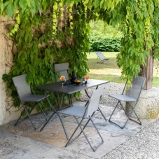 Skládací venkovní stůl Lafuma BALCONY II šedá Titane – 120×70 cm