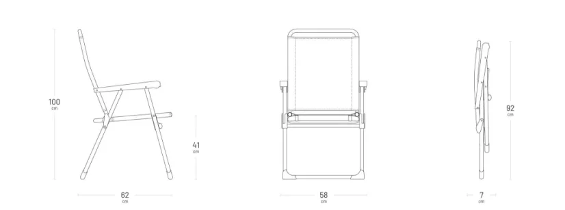 Kempingové křeslo ALU VICTORIA BatylineISO modrá Ciel