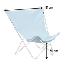 Náhradní potah designové motýlí skládací křeslo Lafuma POP UP XL modrá Azur. Náhradní potah designové motýlí skládací křeslo Lafuma POP UP XL modrá Azur.