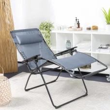 Profesionálne relaxačné kreslo ENERGIE XL šedá Storm