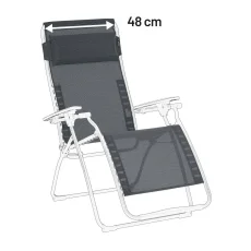 Náhradní potah relaxační křeslo Lafuma RSX/FUTURA Batyline®DUO šedá Obsidian.
