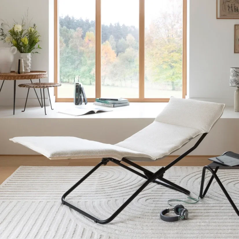 Relaxační lehátko Lafuma TRANSALOUNGE NIKSEN pro interiér béžová Creme