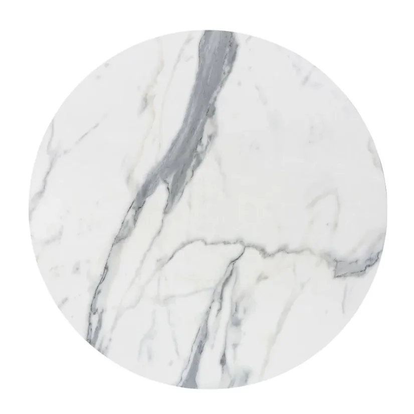 Profi venkovní stůl HORIZON - deska - Barva potahu: Bílá Mramor, Stůl - tvar desky: Kruh průměr 69 cm