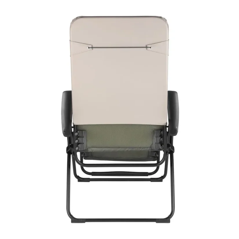 Zadný pohľad na béžové zdravotnícke kreslo Lafuma VITAL Gypse s virucidným poťahom.